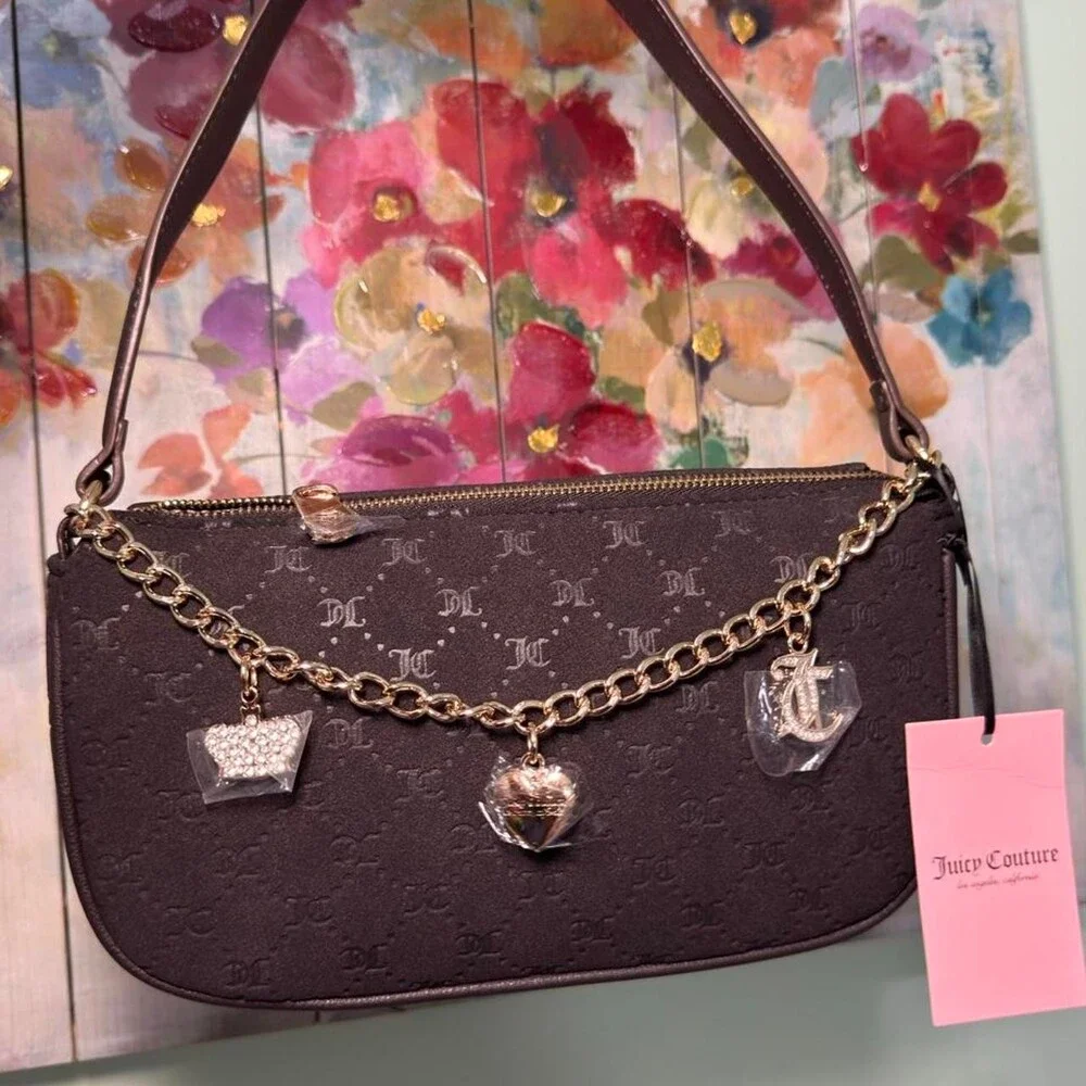 Juicy Couture Brown Purse With Fe 8 F